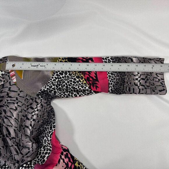 Mishca Boho Front‎ Tie Patchwork Animal Blouse Womens S - Artsy Retro Boho - Picture 5 of 7